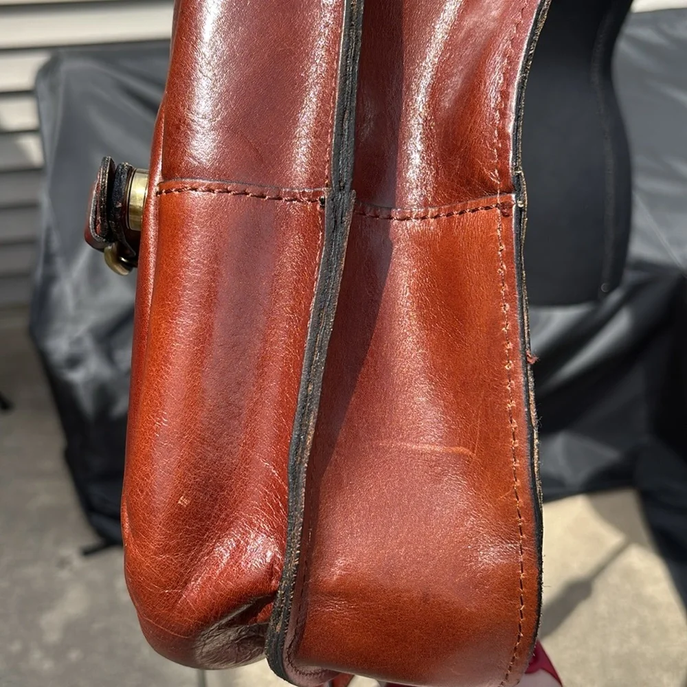 Patricia Nash Vintage Veg Tan Collection London Saddle Bag British Tan - Picture 6 of 13